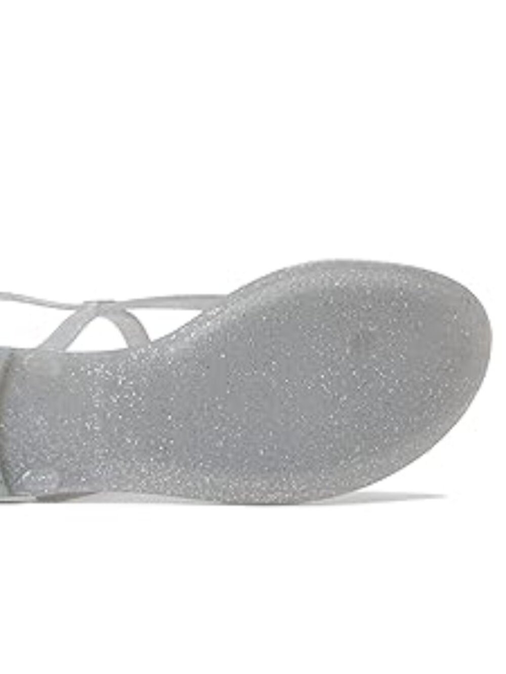 Stuart Weitzman Silver Glitter Summer Jelly Sandal Size 10 - Picture 6 of 6